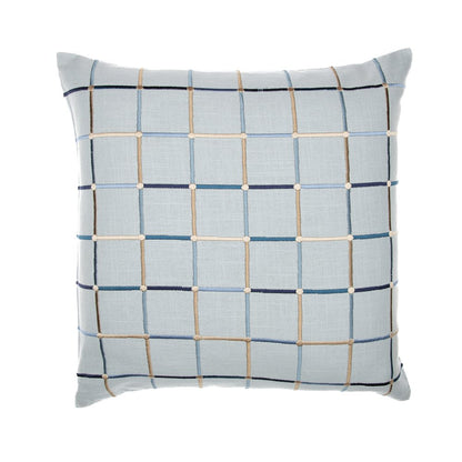 Stacy Garcia  Cotton Blend Poly Filled Pillow in Blue/Multicolored, 24" x 24"