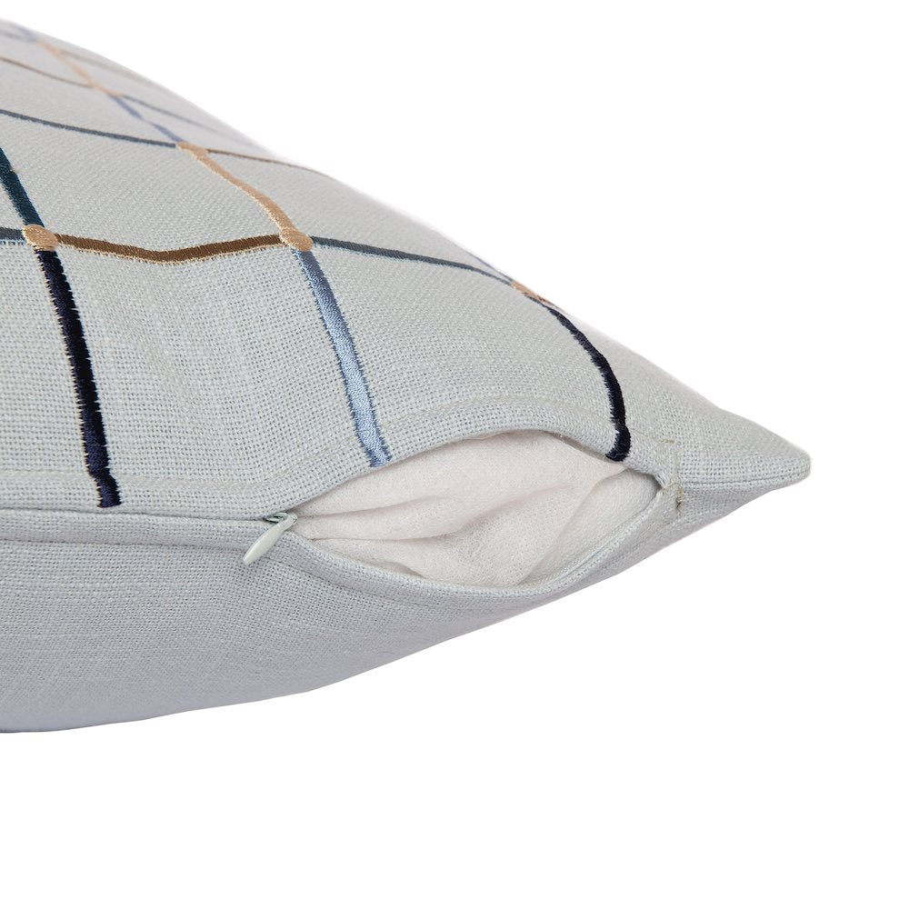 Stacy Garcia  Cotton Blend Poly Filled Pillow in Blue/Multicolored, 24" x 24"
