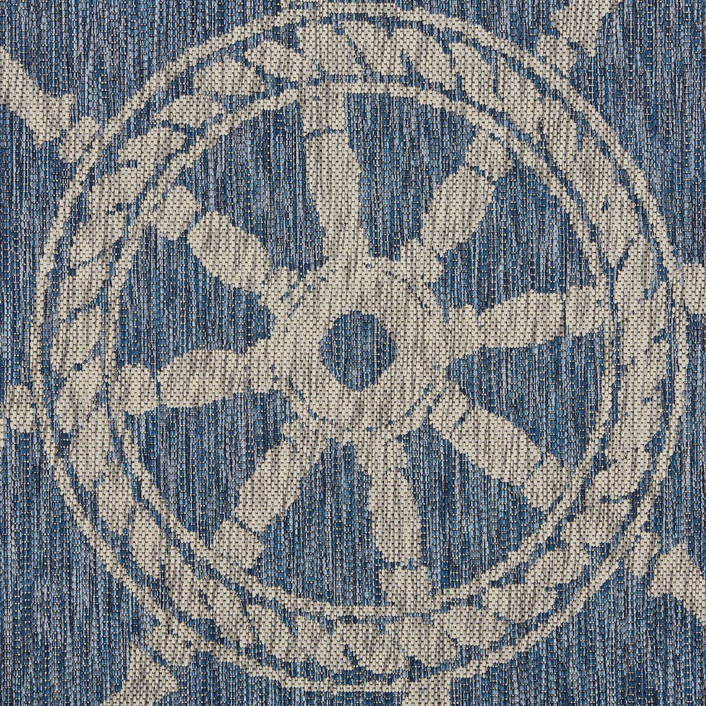 Captiva Durable Performance Area Rug Outdoor in Blue/Gray, 7'9" x 9'5"