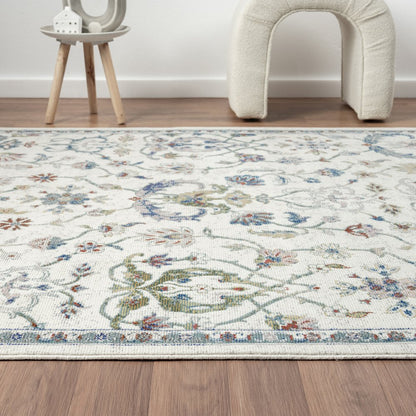 Gala Durable Performance Area Rug Indoor in Ivory/Blue, 8'9" x 11'9"