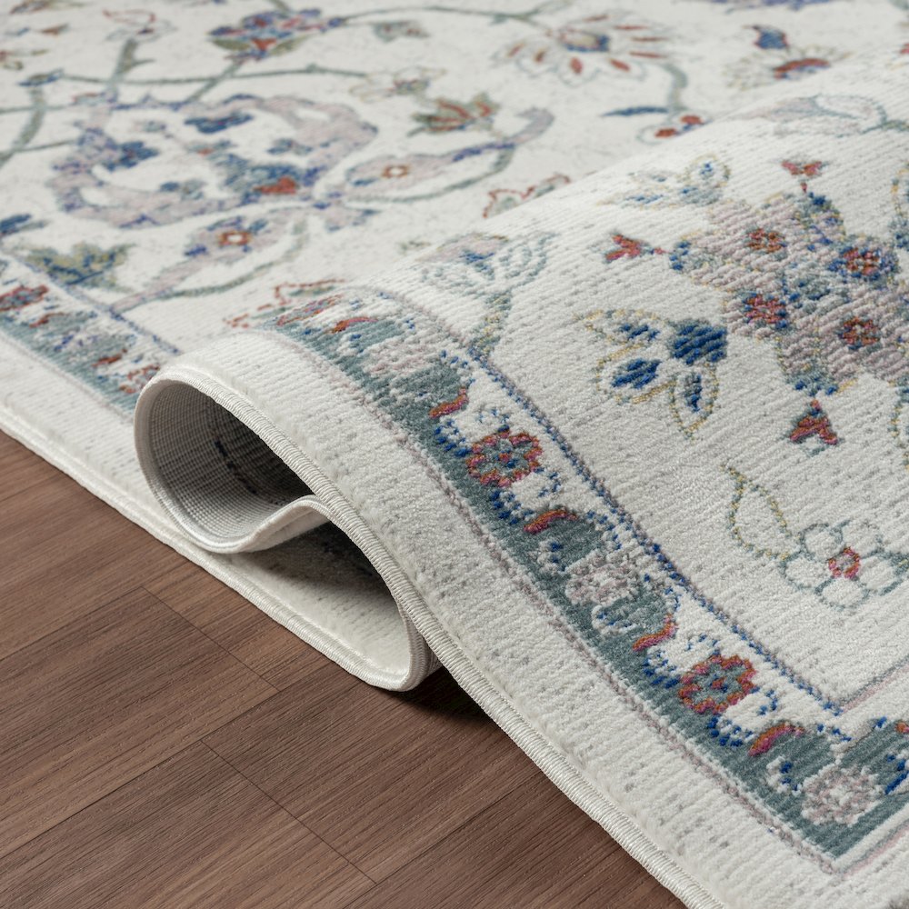 Gala Durable Performance Area Rug Indoor in Ivory/Blue, 8'9" x 11'9"