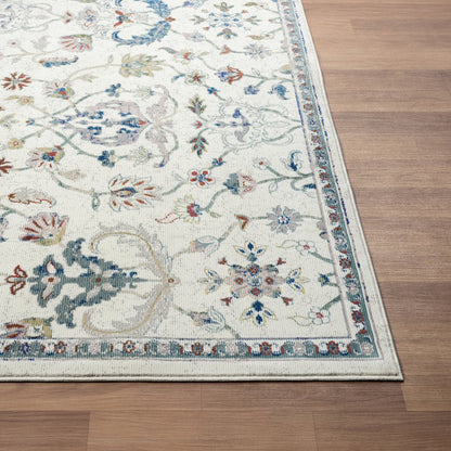 Gala Durable Performance Area Rug Indoor in Ivory/Blue, 8'9" x 11'9"
