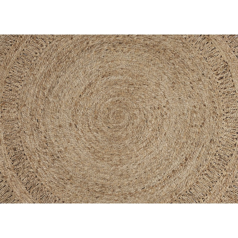Boutique Jute Jute Area Rug Indoor in Tan/Brown, 7'6" Round