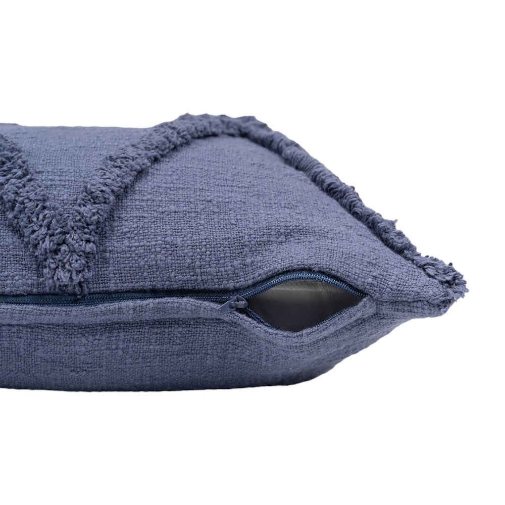 Reese Cotton Pillow Set of 2 in Blue, 18" x 18"