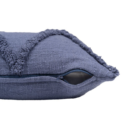 Reese Cotton Pillow Set of 2 in Blue, 18" x 18"