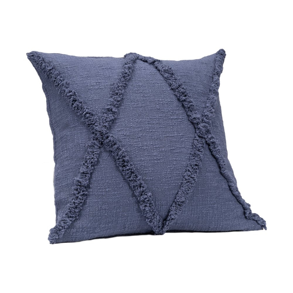 Reese Cotton Pillow Set of 2 in Blue, 18" x 18"