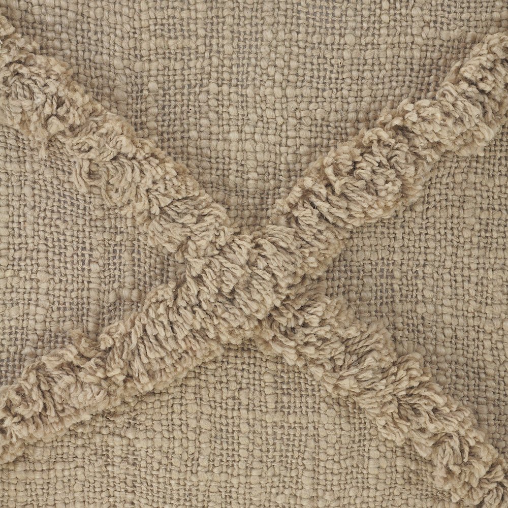 Reese Cotton Pillow Set of 2 in Brown, 20" x 20"