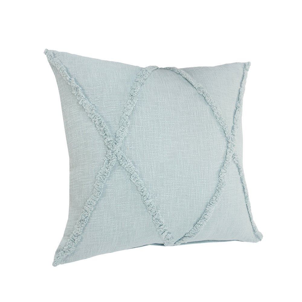 Reese Cotton Pillow Set of 2 in Blue, 18" x 18"