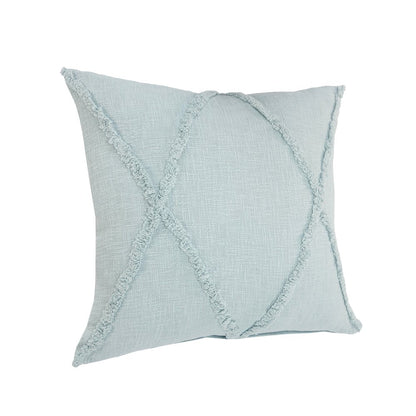 Reese Cotton Pillow Set of 2 in Blue, 18" x 18"