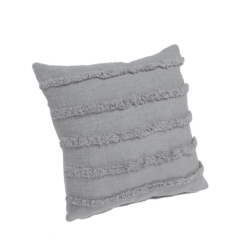 Rory Cotton Pillow Set of 4 in Gray, 20" x 20"