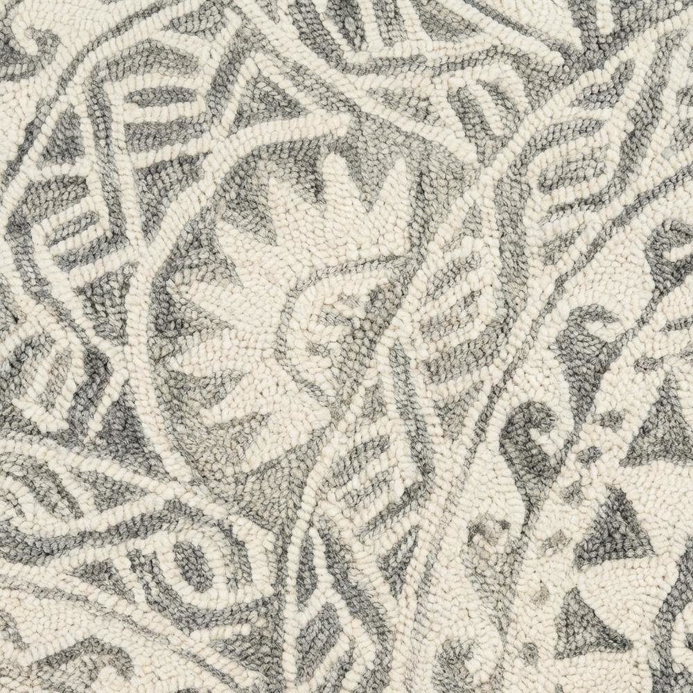 Gray Indoor Round Area Rug With Transitional Design For Living Space
