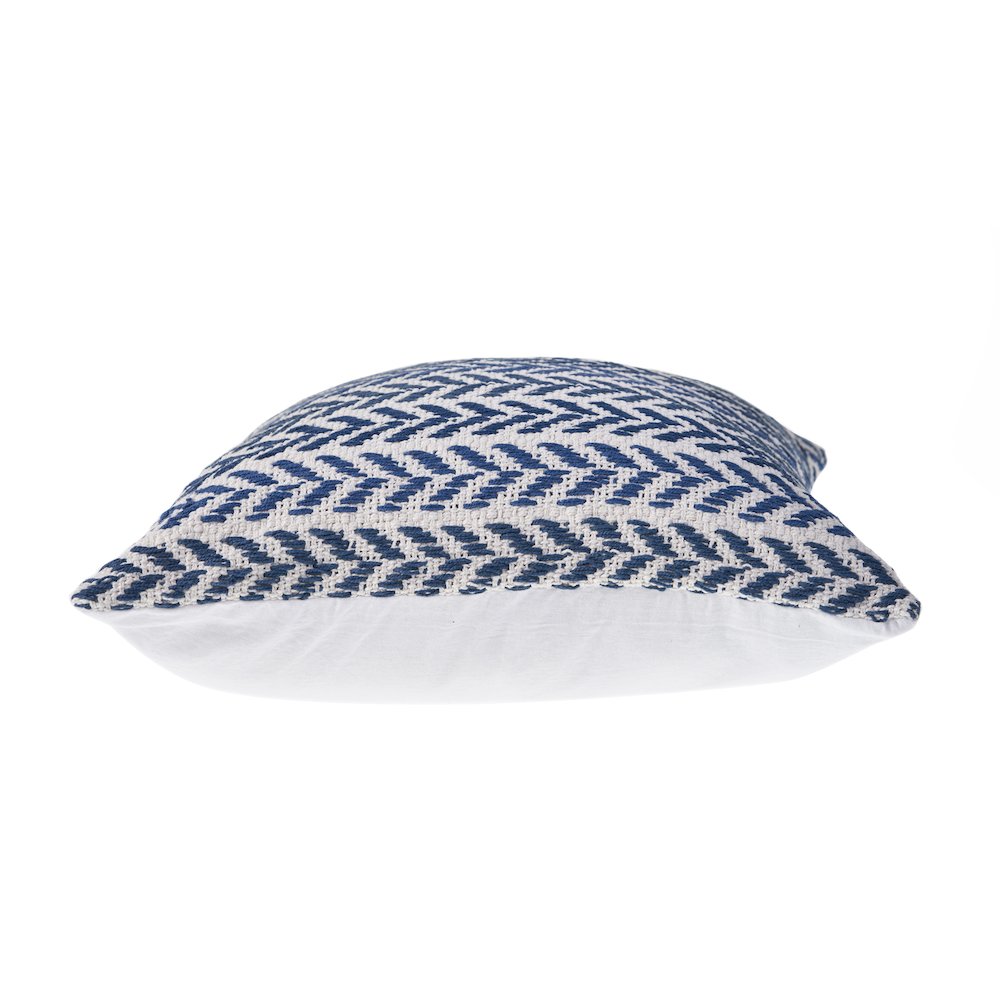 Altair  Cotton Pillow Set of 4 in Blue/Ivory, 18" x 18"