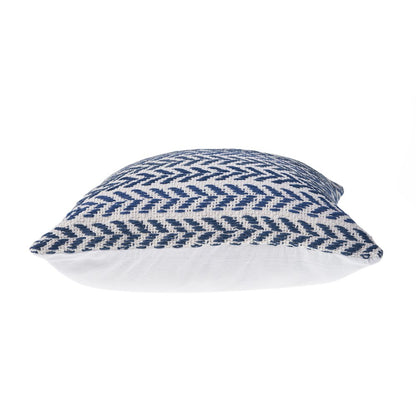 Altair  Cotton Pillow Set of 4 in Blue/Ivory, 18" x 18"