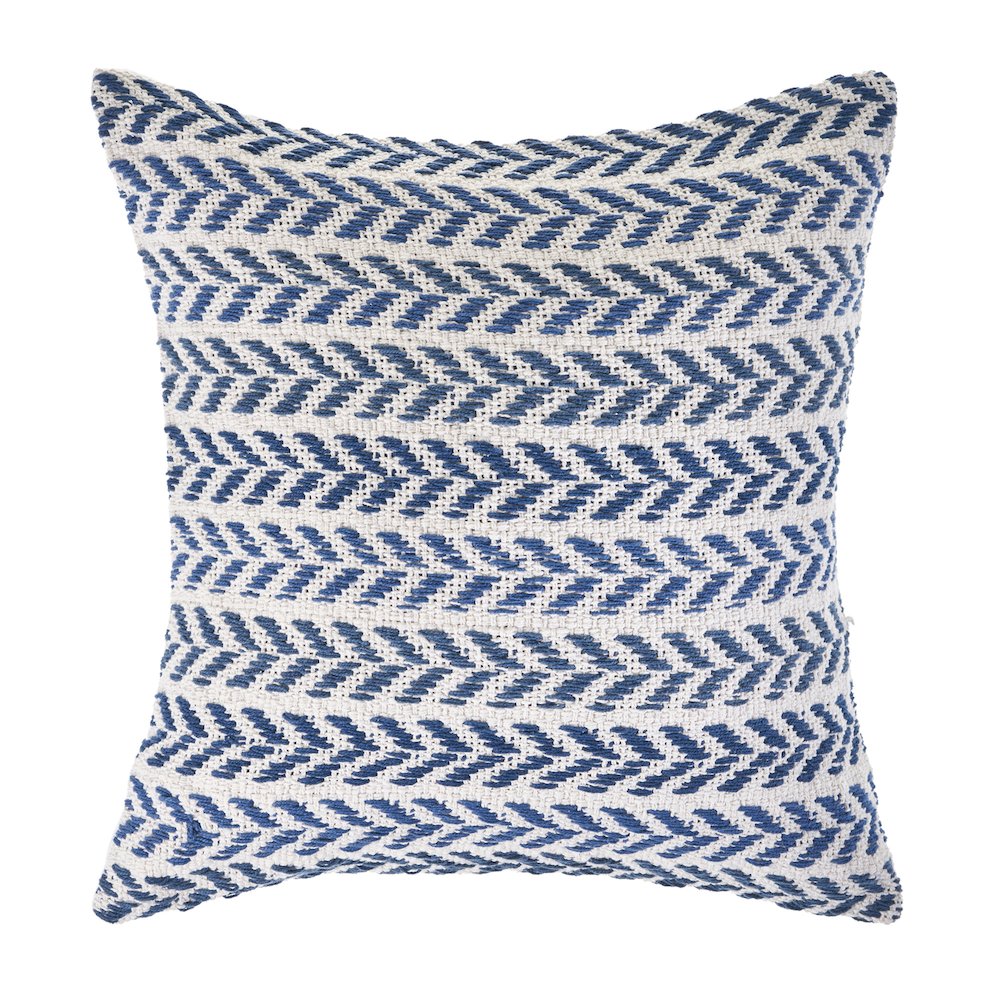 Altair  Cotton Pillow Set of 4 in Blue/Ivory, 18" x 18"