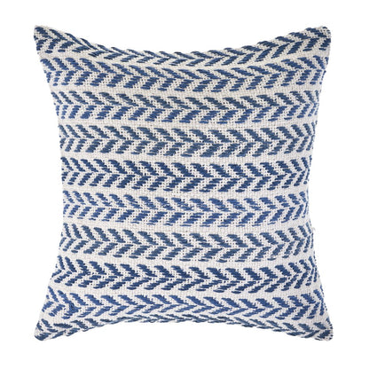 Altair  Cotton Pillow Set of 4 in Blue/Ivory, 18" x 18"