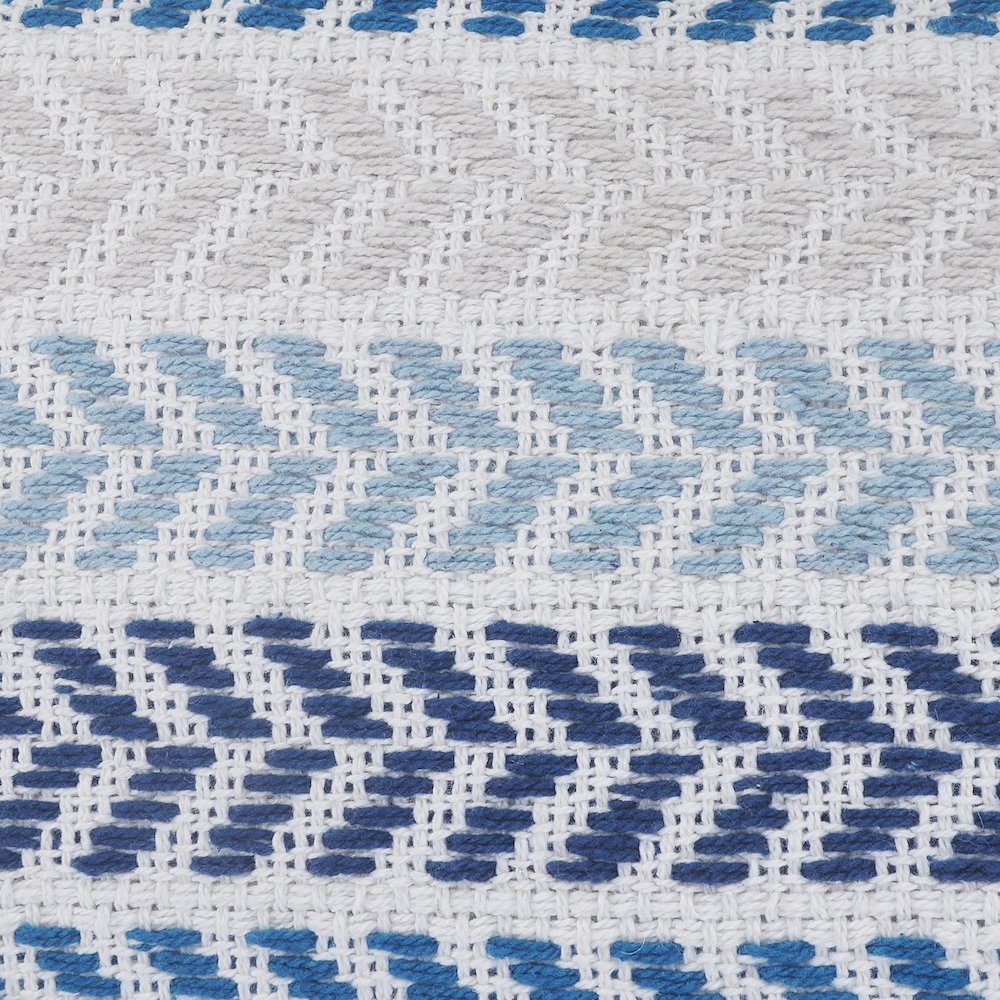 Altair  Cotton Pillow Set of 4 in Blue/Ivory, 18" x 18"