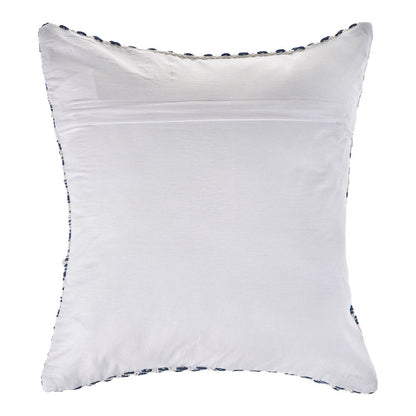 Altair  Cotton Pillow Set of 4 in Blue/Ivory, 18" x 18"
