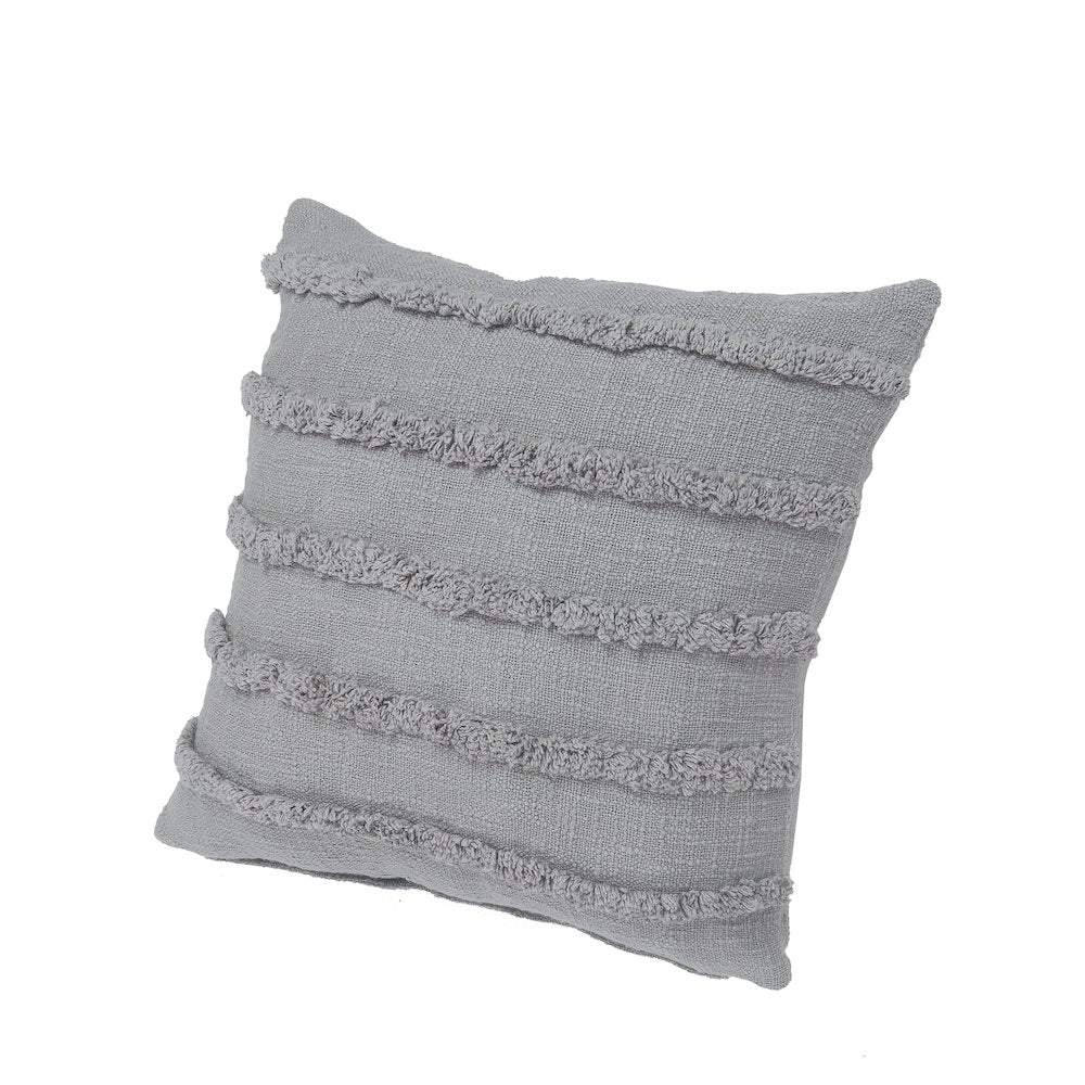 Rory Cotton Pillow Set of 4 in Gray, 20" x 20"