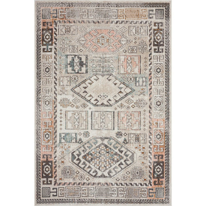 Antiquity Durable Performance Area Rug Outdoor in Cream/Pink, 7'9" x 9'9"