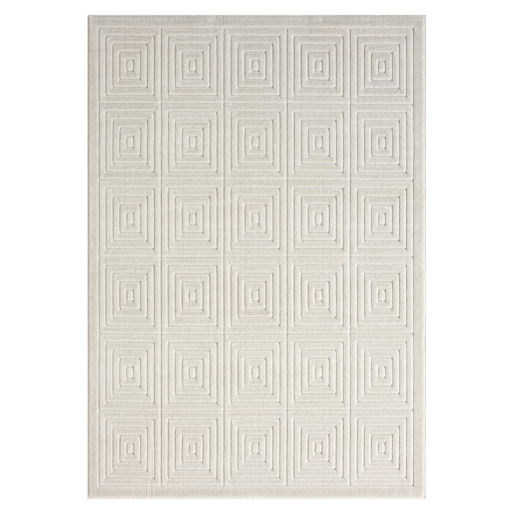 Atlas Durable Performance Area Rug Outdoor in Ivory, 5' x 7'