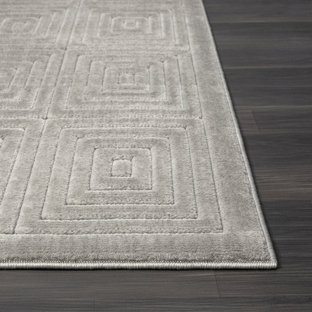 Atlas Durable Performance Area Rug Outdoor in Gray, 5' x 7'