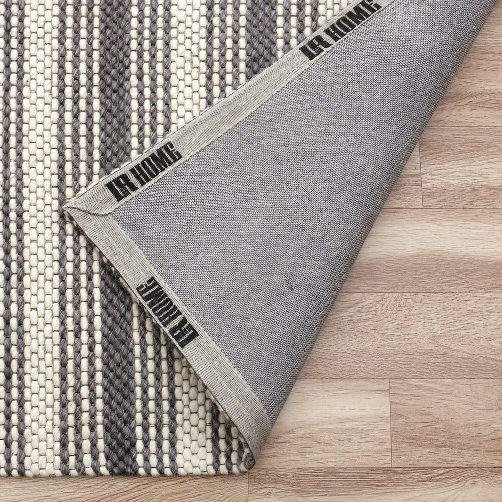 Bergen Wool Blend Area Rug Indoor in Gray/Ivory, 5' x 7'9"