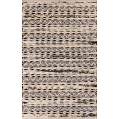 Bleached Naturals Jute Blend Area Rug Indoor in Black/Ivory, 7'9" x 9'9"