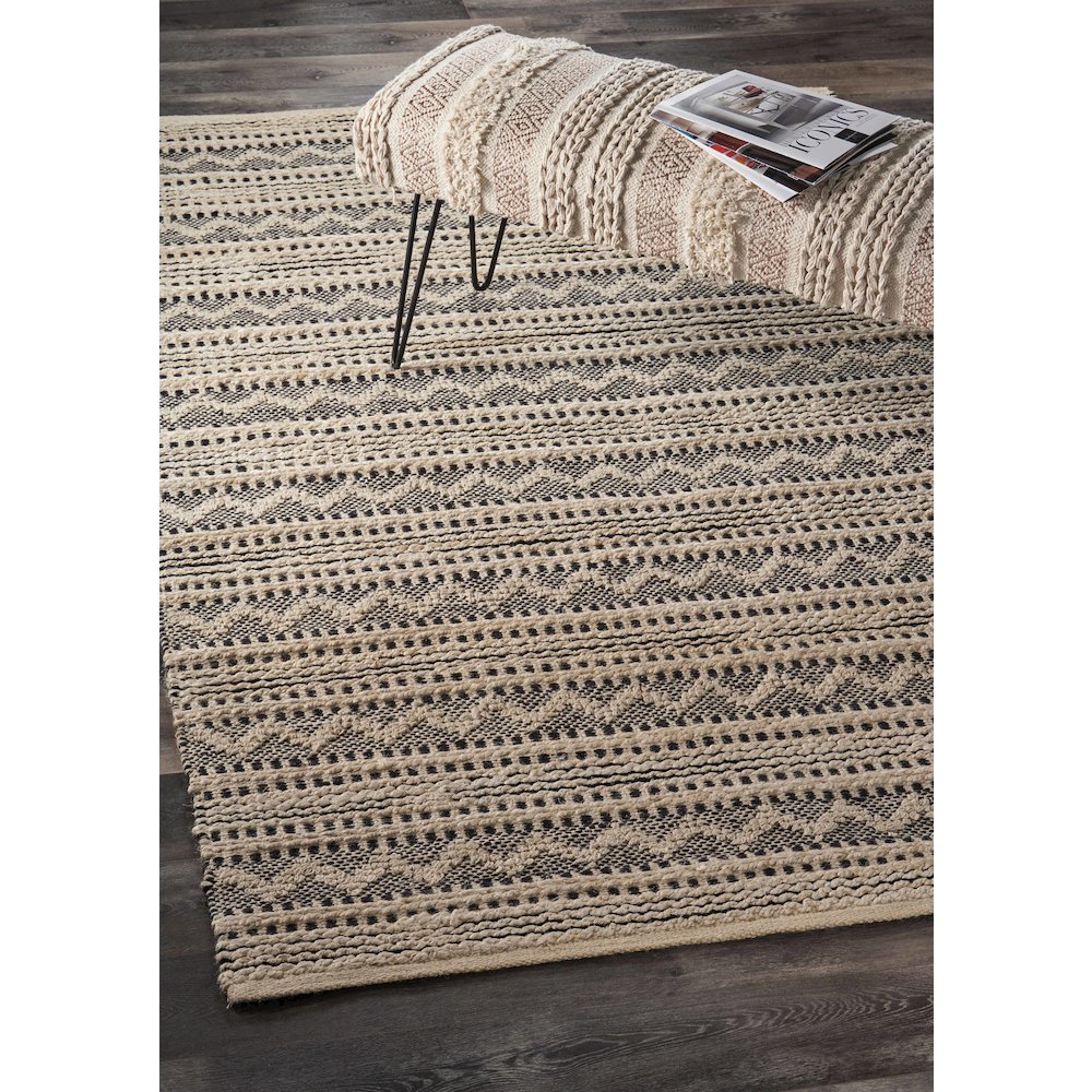 Bleached Naturals Jute Blend Area Rug Indoor in Black/Ivory, 7'9" x 9'9"