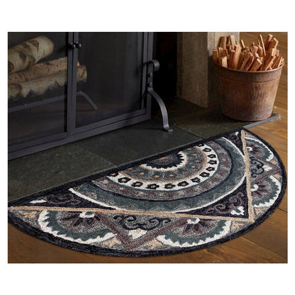 Bella Rose Wool Area Rug Indoor in Gray/Blue, 2'3" x 3'10" Hearth
