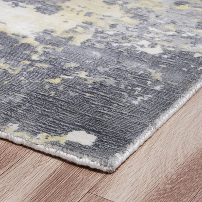 Calypso Viscose Blend Area Rug Indoor in Gray/Yellow, 2' x 3'