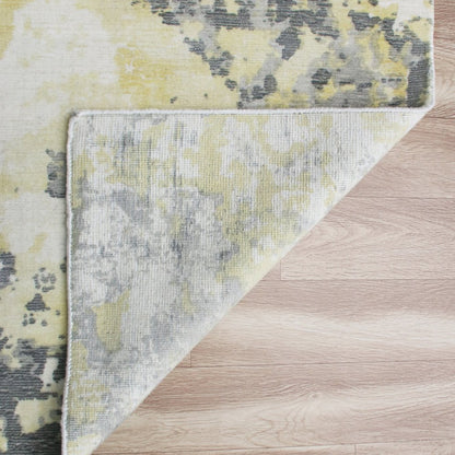 Calypso Viscose Blend Area Rug Indoor in Gray/Yellow, 2' x 3'