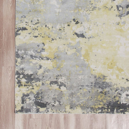 Calypso Viscose Blend Area Rug Indoor in Gray/Yellow, 2' x 3'