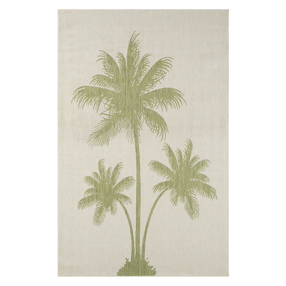 Catalina Durable Performance Area Rug Outdoor in Green/Beige, 5' x 7'