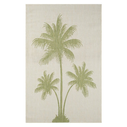 Catalina Durable Performance Area Rug Outdoor in Green/Beige, 5' x 7'