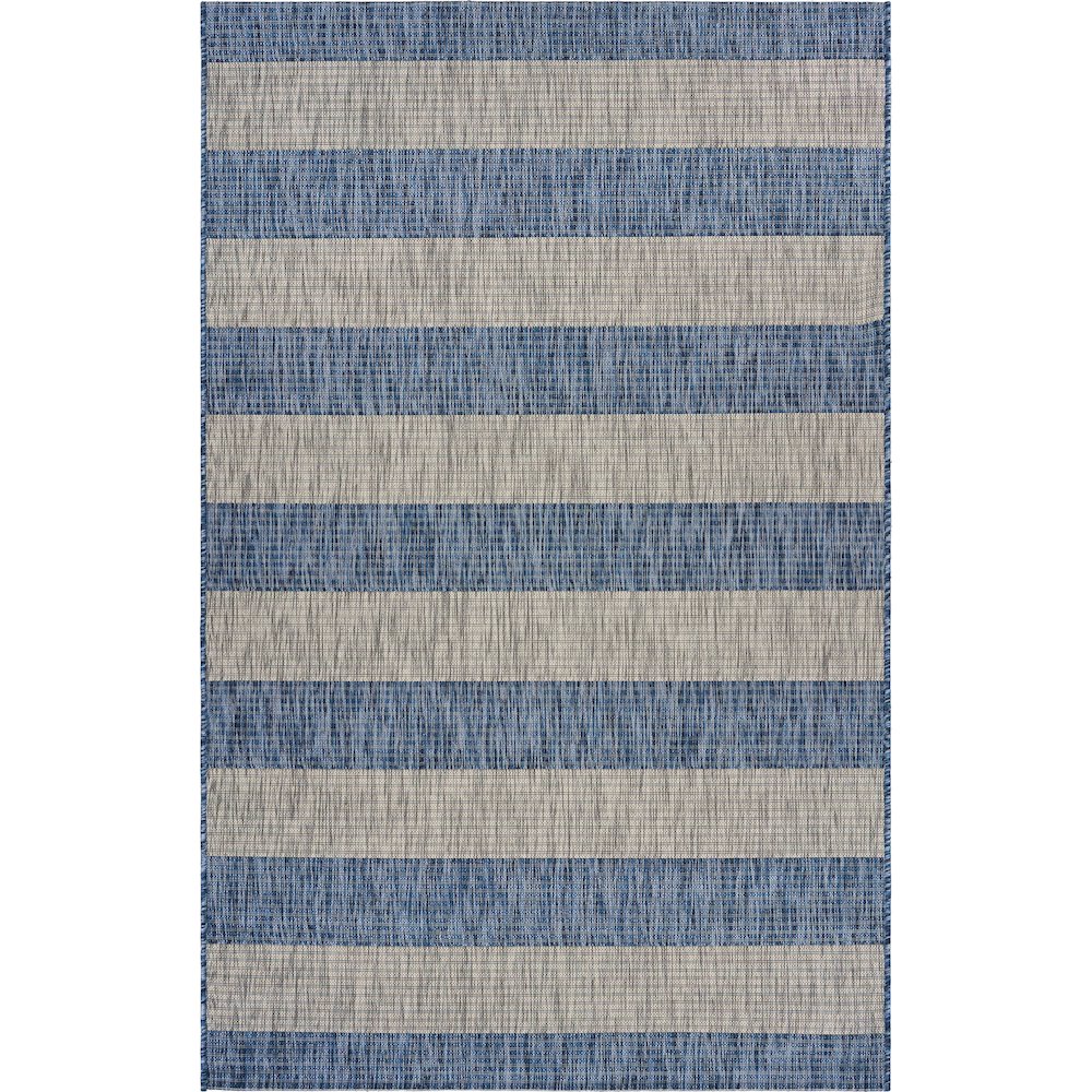 Catalina Durable Performance Area Rug Outdoor in Blue/Gray, 5' x 7'