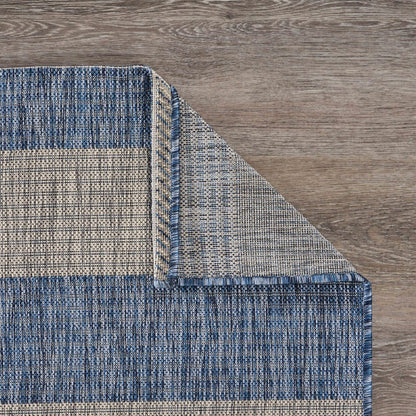 Catalina Durable Performance Area Rug Outdoor in Blue/Gray, 5' x 7'