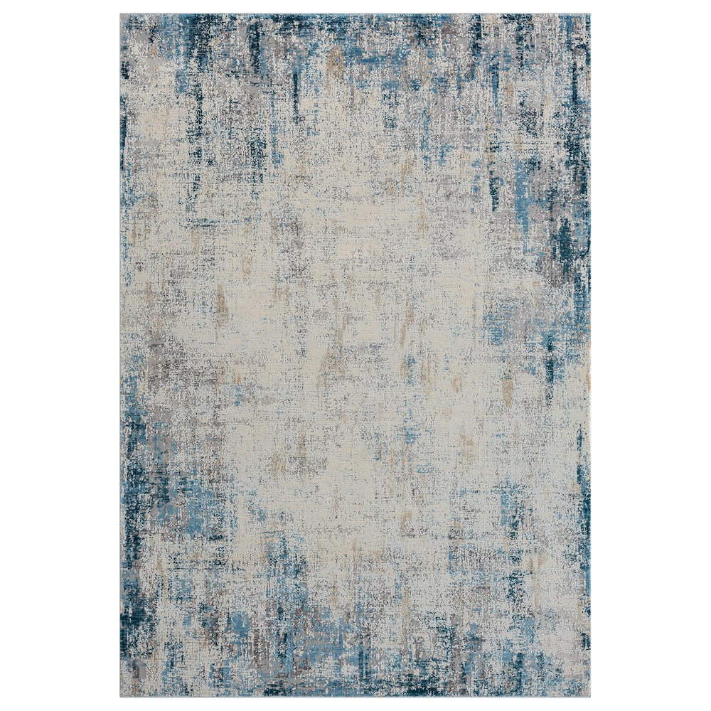 Cheshire Viscose Blend Area Rug Indoor in Gray/Blue, 2' x 3'