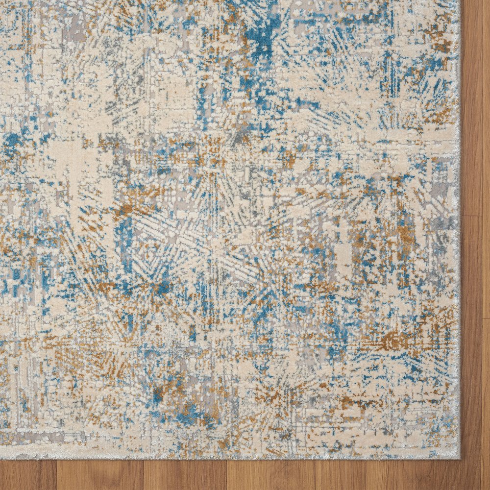 Cheshire Viscose Blend Area Rug Indoor in Blue/Gray, 2' x 3'