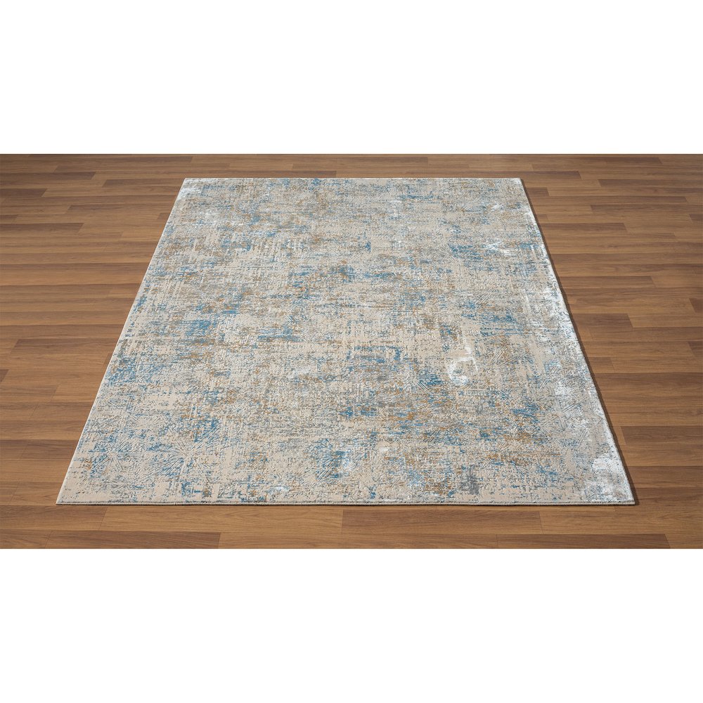 Cheshire Viscose Blend Area Rug Indoor in Blue/Gray, 2' x 3'