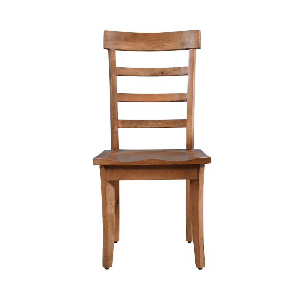 Prarie Mango Wood Chair Set of 2 in Brown Finish 19"L x 18"B x 39"H