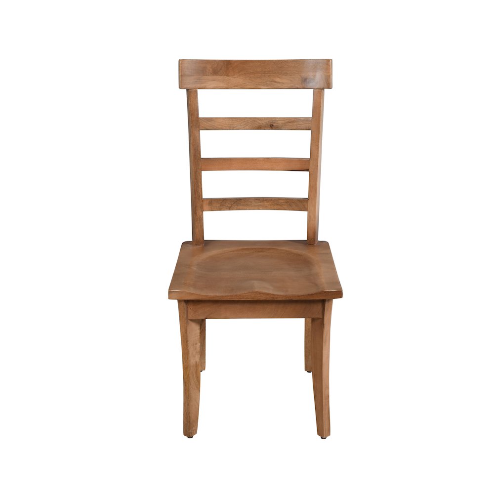 Prarie Mango Wood Chair Set of 2 in Brown Finish 19"L x 18"B x 39"H