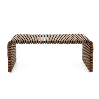 Sterling Coffee Table Brown Finish in Brown, 48" W x 26" D x 18"H