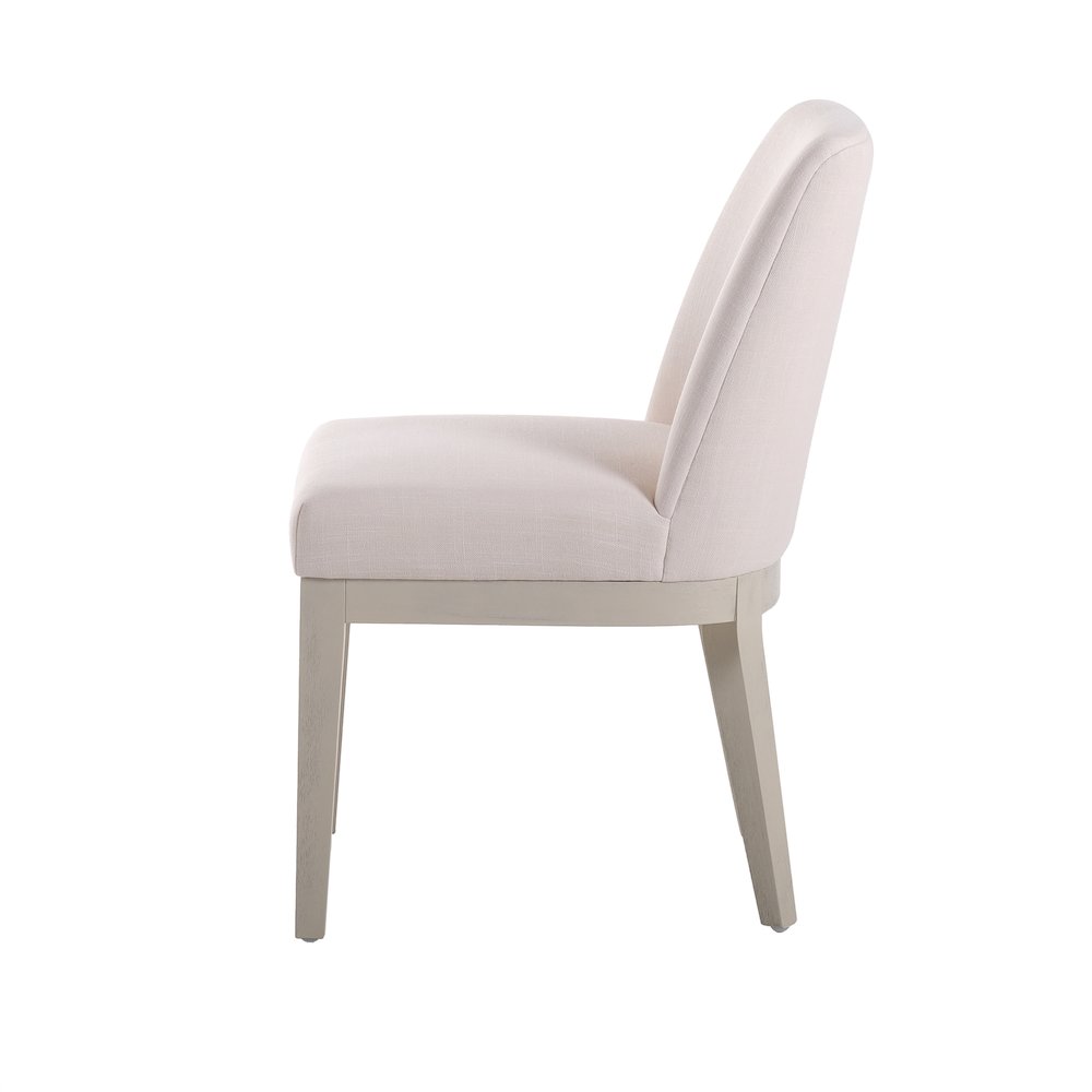 Chair Performance with Ruberwood Frame in White/Cream 19” W x 24” L x 33" H