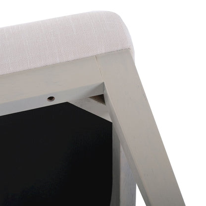 Chair Performance with Ruberwood Frame in White/Cream 19” W x 24” L x 33" H