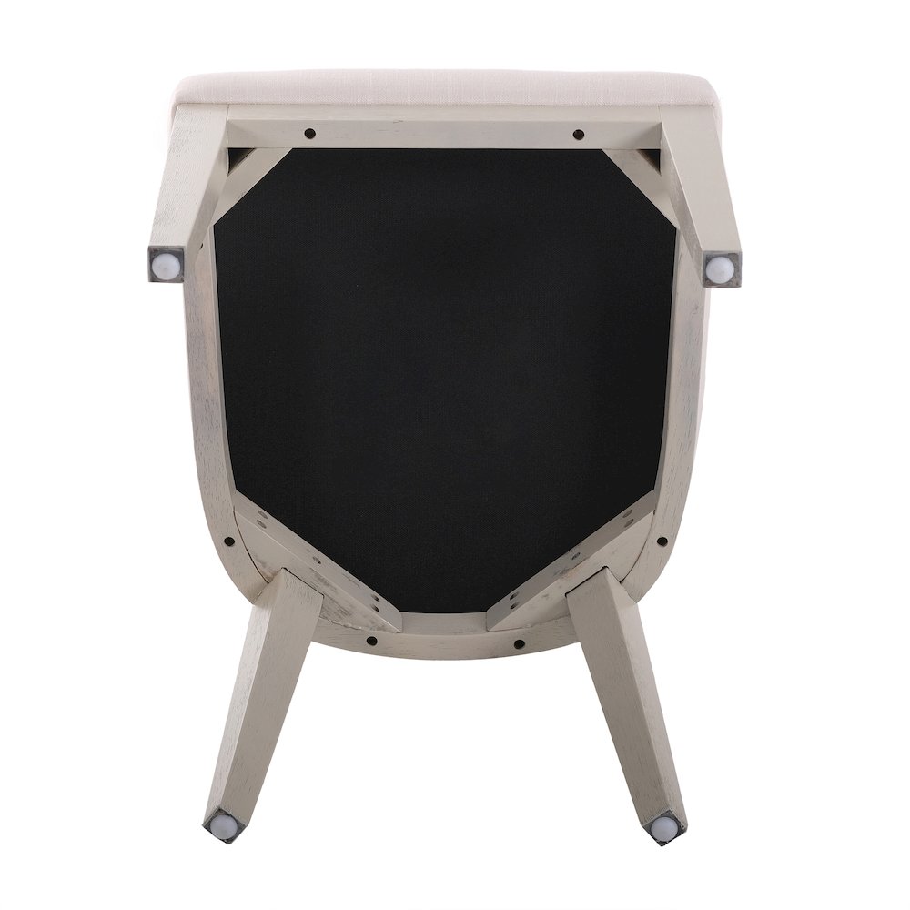 Chair Performance with Ruberwood Frame in White/Cream 19” W x 24” L x 33" H