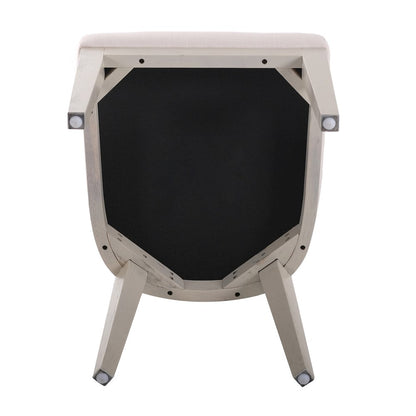 Chair Performance with Ruberwood Frame in White/Cream 19” W x 24” L x 33" H