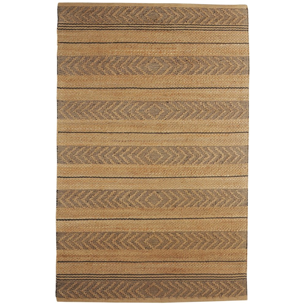 Earth Jute Area Rug Indoor in Tan/Black, 5' x 7'9"