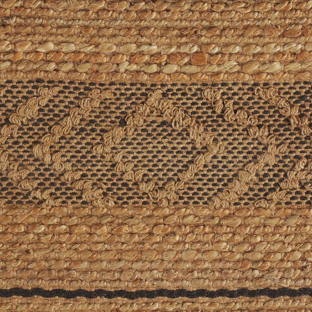 Earth Jute Area Rug Indoor in Tan/Black, 5' x 7'9"