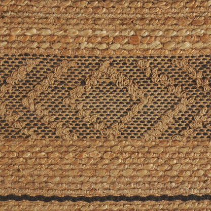 Earth Jute Area Rug Indoor in Tan/Black, 5' x 7'9"