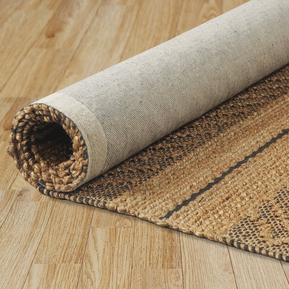 Earth Jute Area Rug Indoor in Tan/Black, 5' x 7'9"